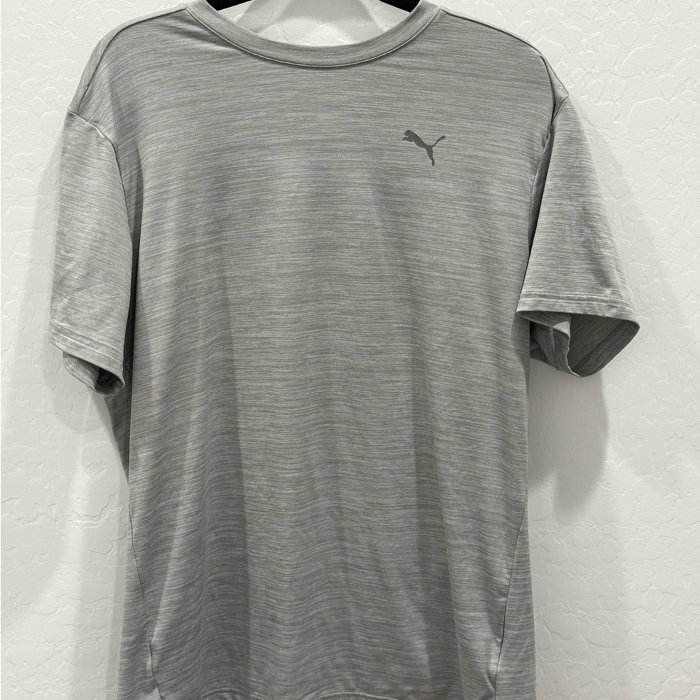 Puma Men's Heather Gray Short Sleeve Tee